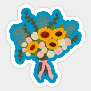 Summer wildflowers bouquet Sticker